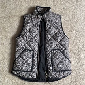 J Crew herringbone puffer vest